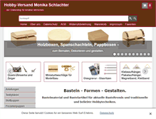 Tablet Screenshot of hobbyversand-schlachter.de